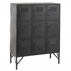 METAL CUPBOARD BLACK 9 DOORS 